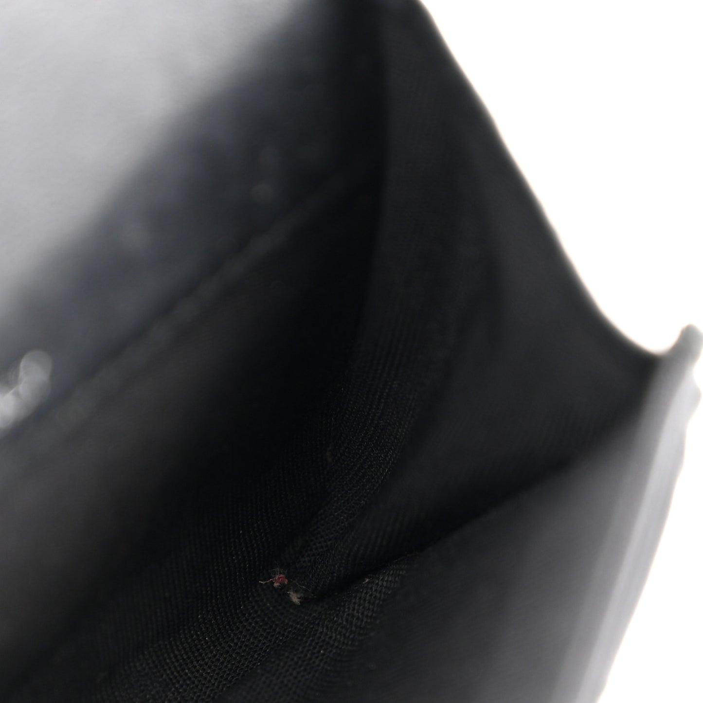 Calfskin Diamond Stitched Card Holder Wallet Black