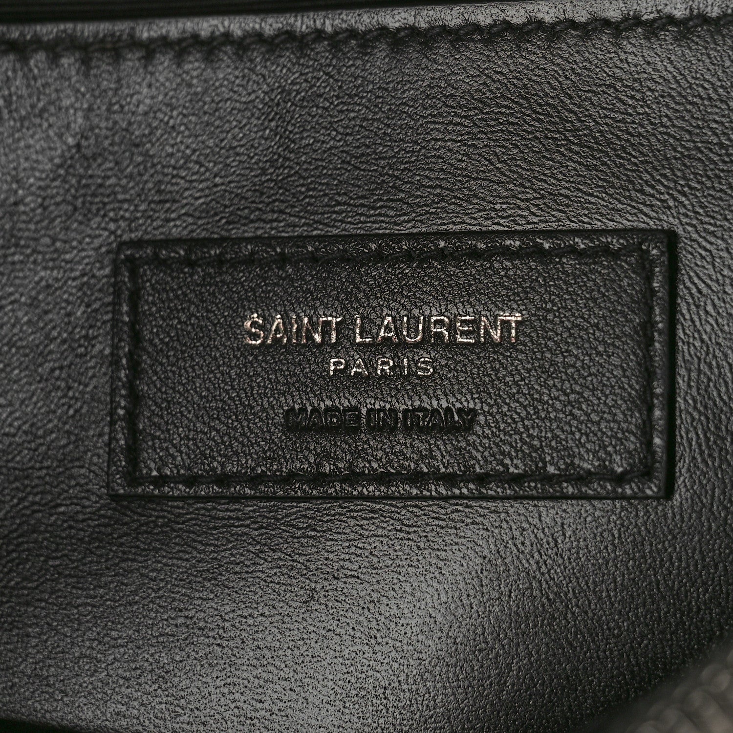 Saint Laurent Calfskin Crocodile Embossed Medium West Hollywood Monogram Fold-Over Grey 6 of 8