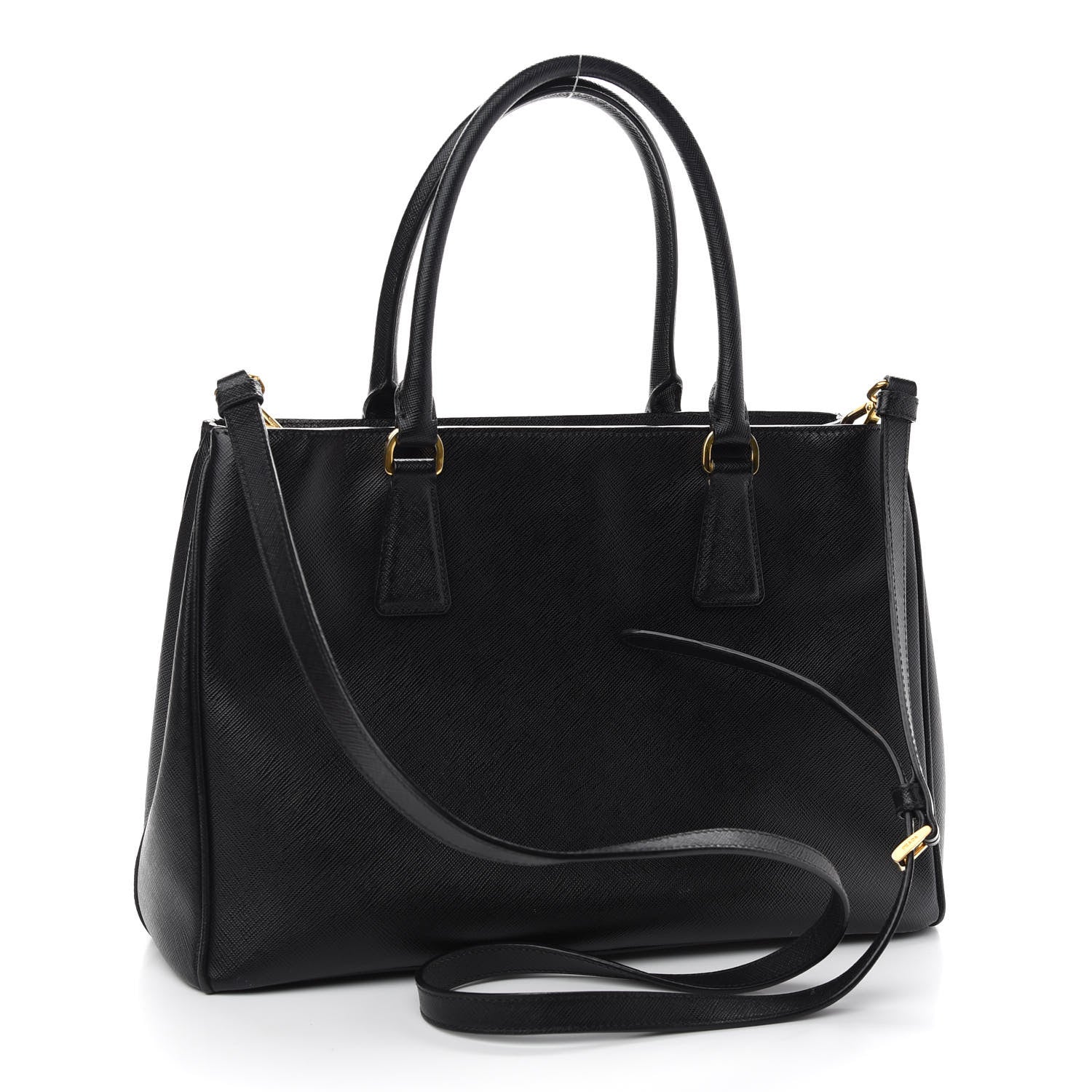 Prada Saffiano Medium Galleria Double Zip Tote Black 3 of 9