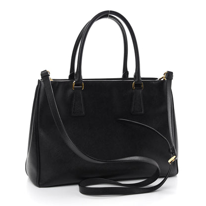 Prada Saffiano Medium Galleria Double Zip Tote Black 3 of 9
