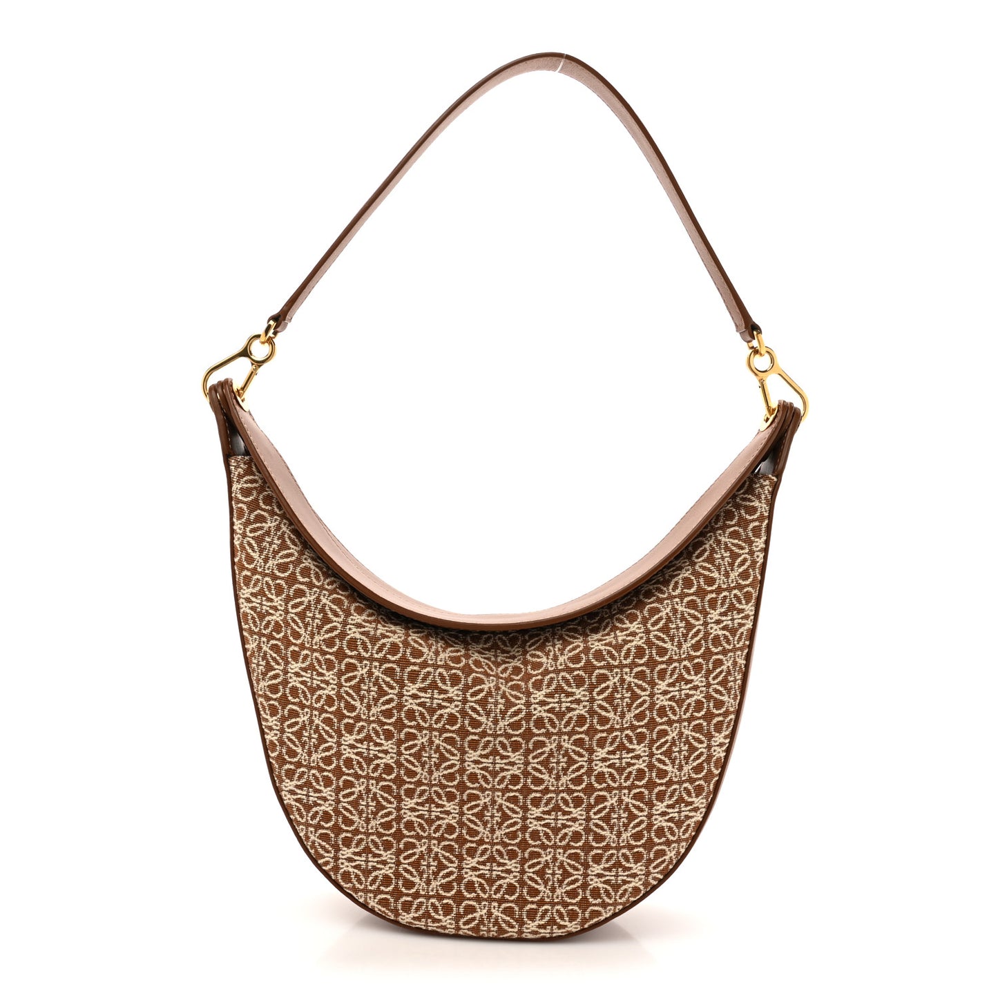 Jacquard Anagram Calfskin Luna Bag Tan Pecan