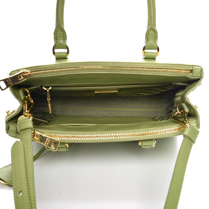 Prada Saffiano Lux Mini Galleria Double Zip Tote Prato 6 of 14