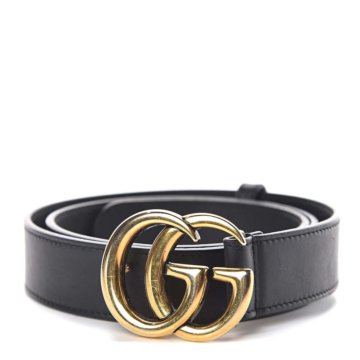 Gucci Calfskin Double G 30mm Belt 85 34 Black 1 of 5