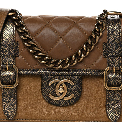 Chanel Iridescent Calfskin Back To School Messenger Flap Dark Gold 13 of 13