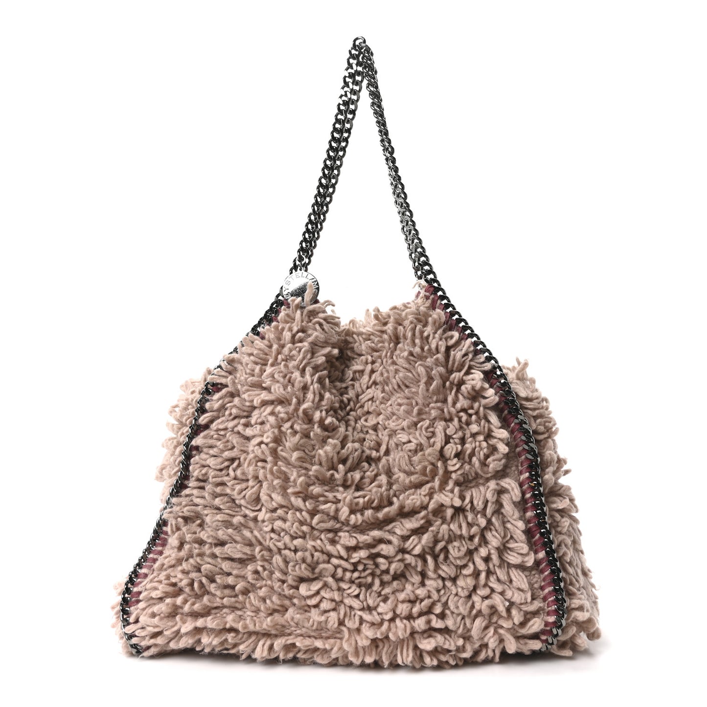 Wool Fur Small Falabella Tote Pink