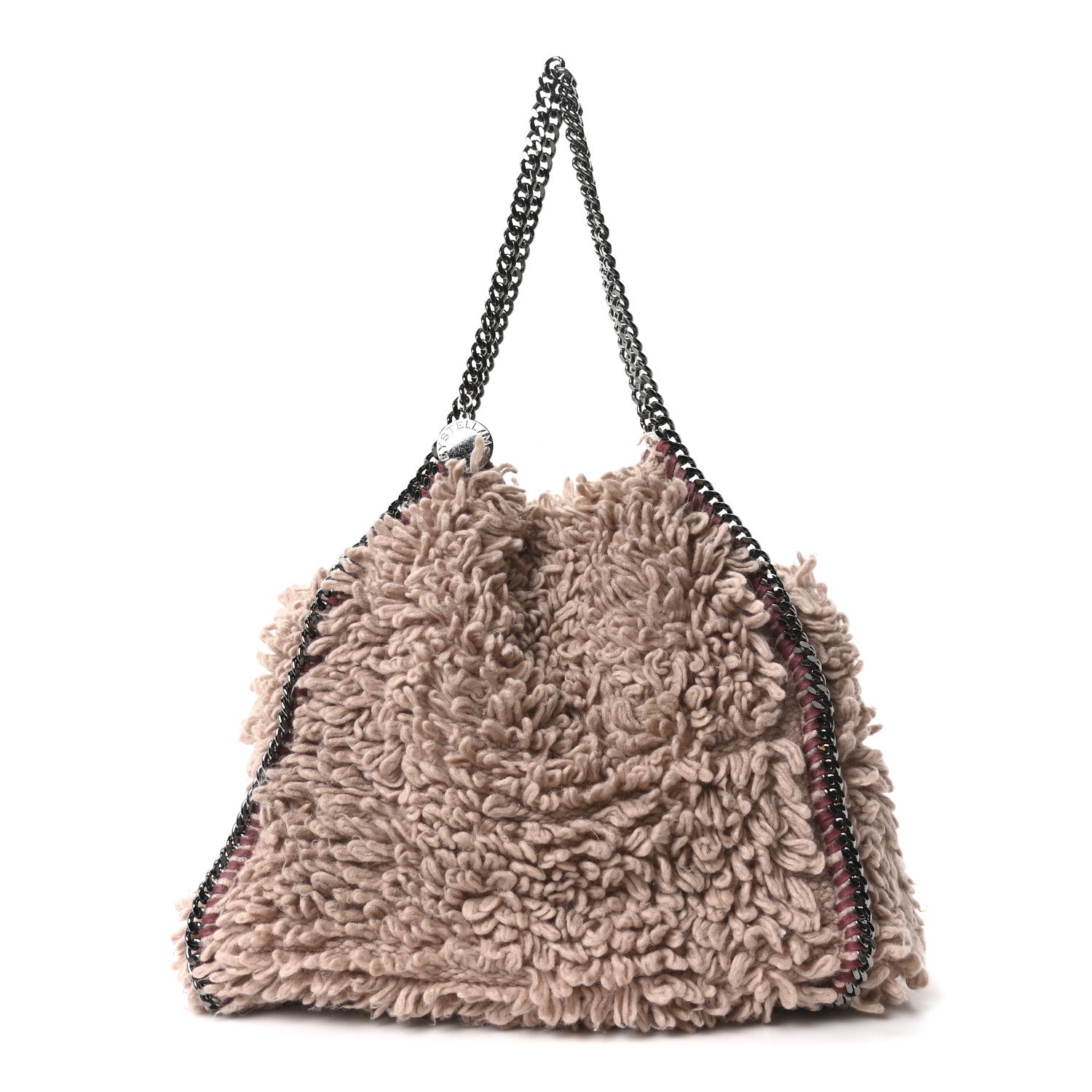 Stella McCartney Wool Fur Small Falabella Tote Pink 1 of 9