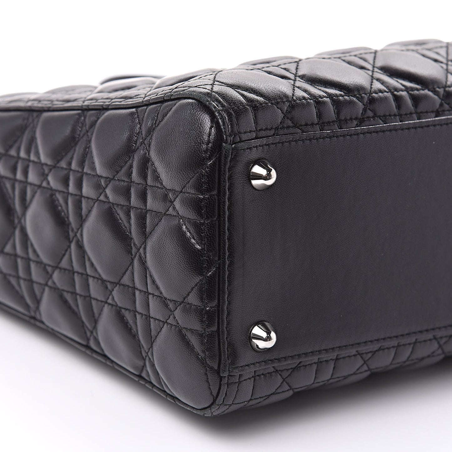 Lambskin Cannage Large Lady Dior Black