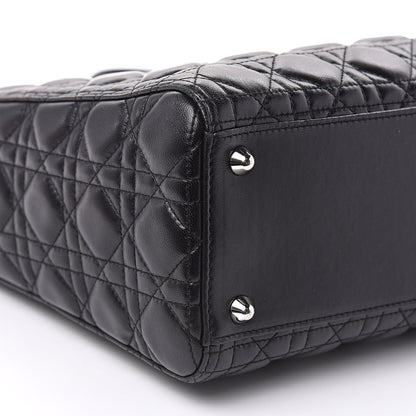 Christian Dior Lambskin Cannage Large Lady Dior Black 8 of 17
