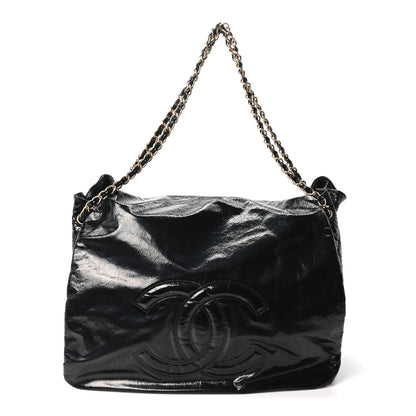 Chanel Vinyl XXL Rock and Chain Flap Black 1 of 9