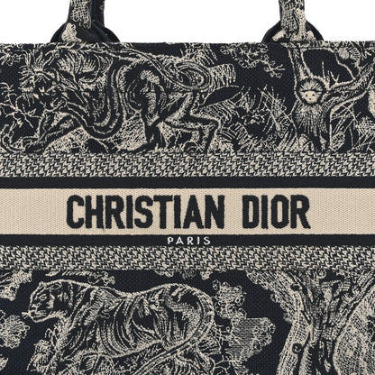 Christian Dior Canvas Embroidered Small Dioriviera Toile De Jouy Book Tote Blue 8 of 10