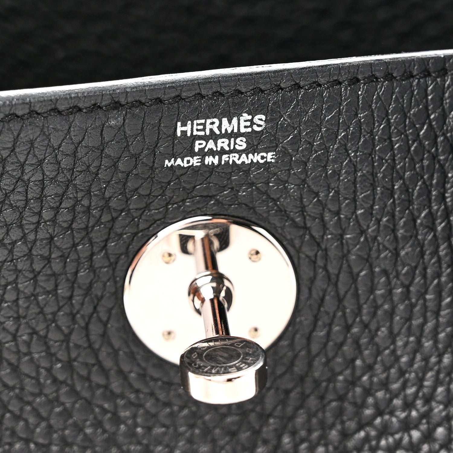 Hermes Taurillon Clemence Lindy 26 Black 6 of 10