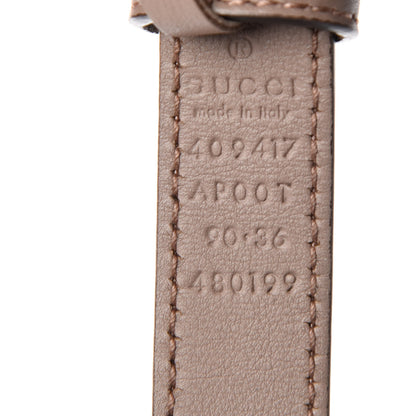 Gucci Calfskin Double G 20mm Belt 90 36 Porcelain Rose 6 of 7