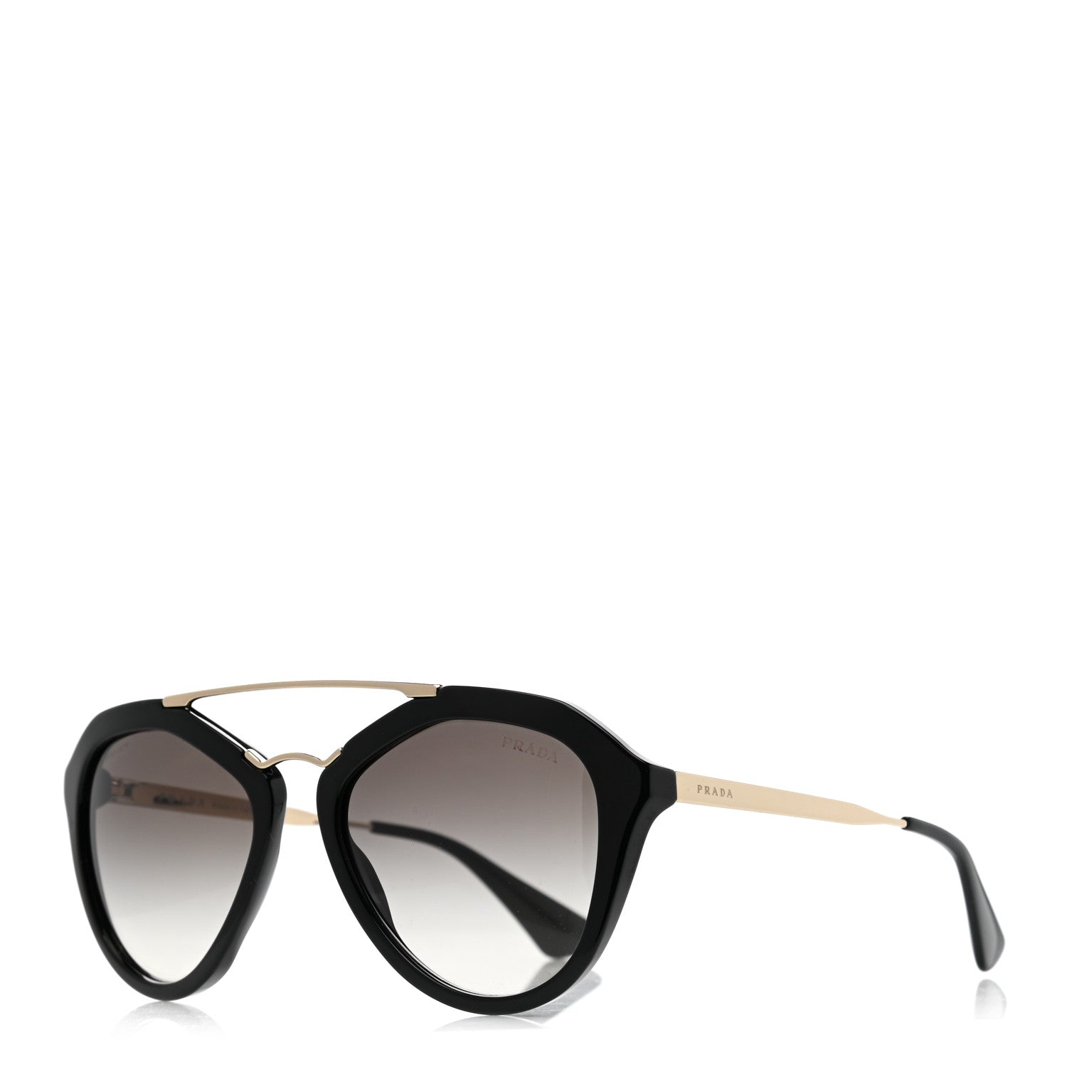 Prada Acetate Metal Cinema Sunglasses SPR 12Q Black 1 of 6
