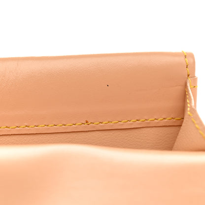 Louis Vuitton Monogram Cherry Blossom Porte-Monnaie Plat Coin Purse Brown 8 of 12