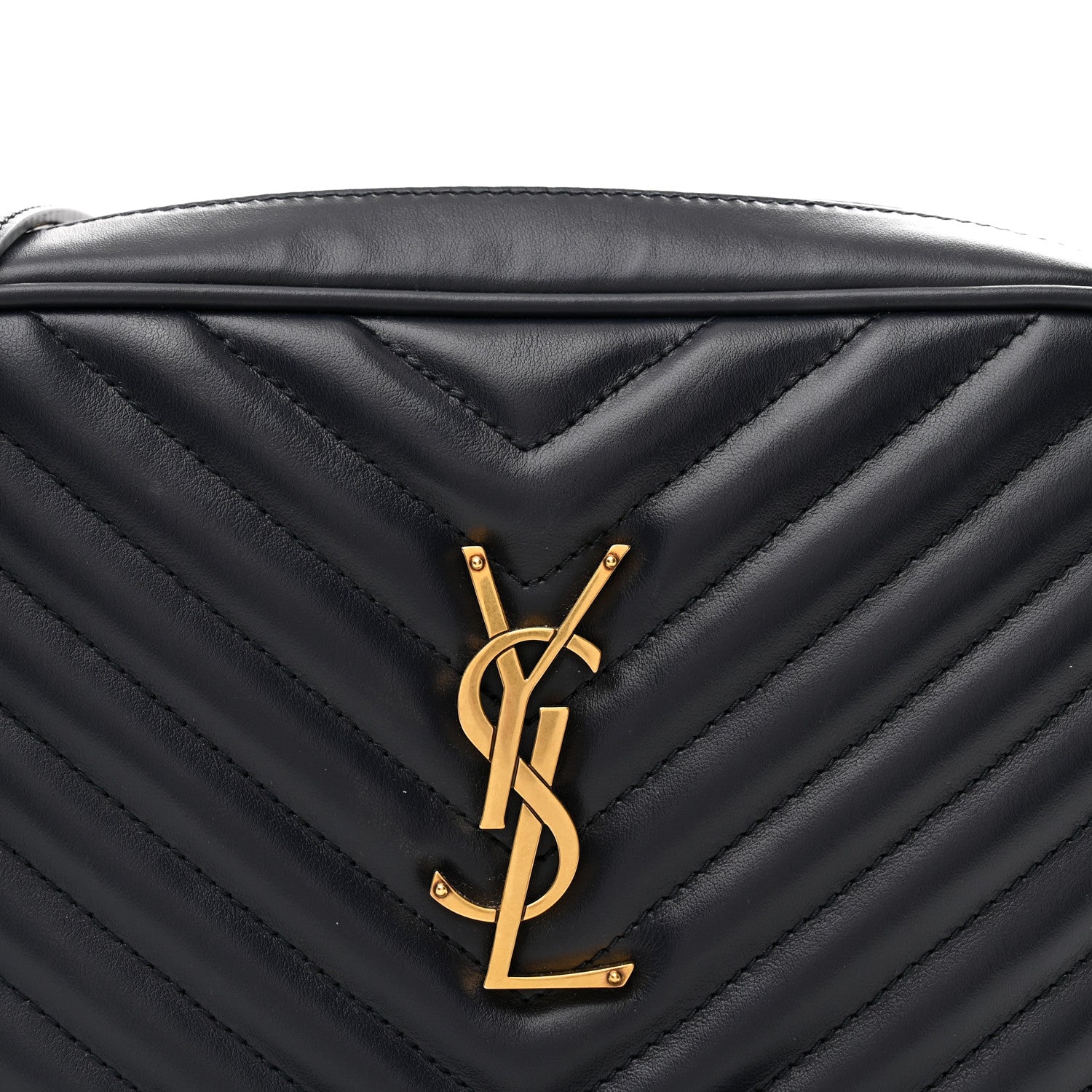 Saint Laurent Calfskin Matelasse Monogram Lou Camera Bag Deep Marine 8 of 10