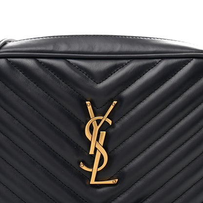 Saint Laurent Calfskin Matelasse Monogram Lou Camera Bag Deep Marine 8 of 10