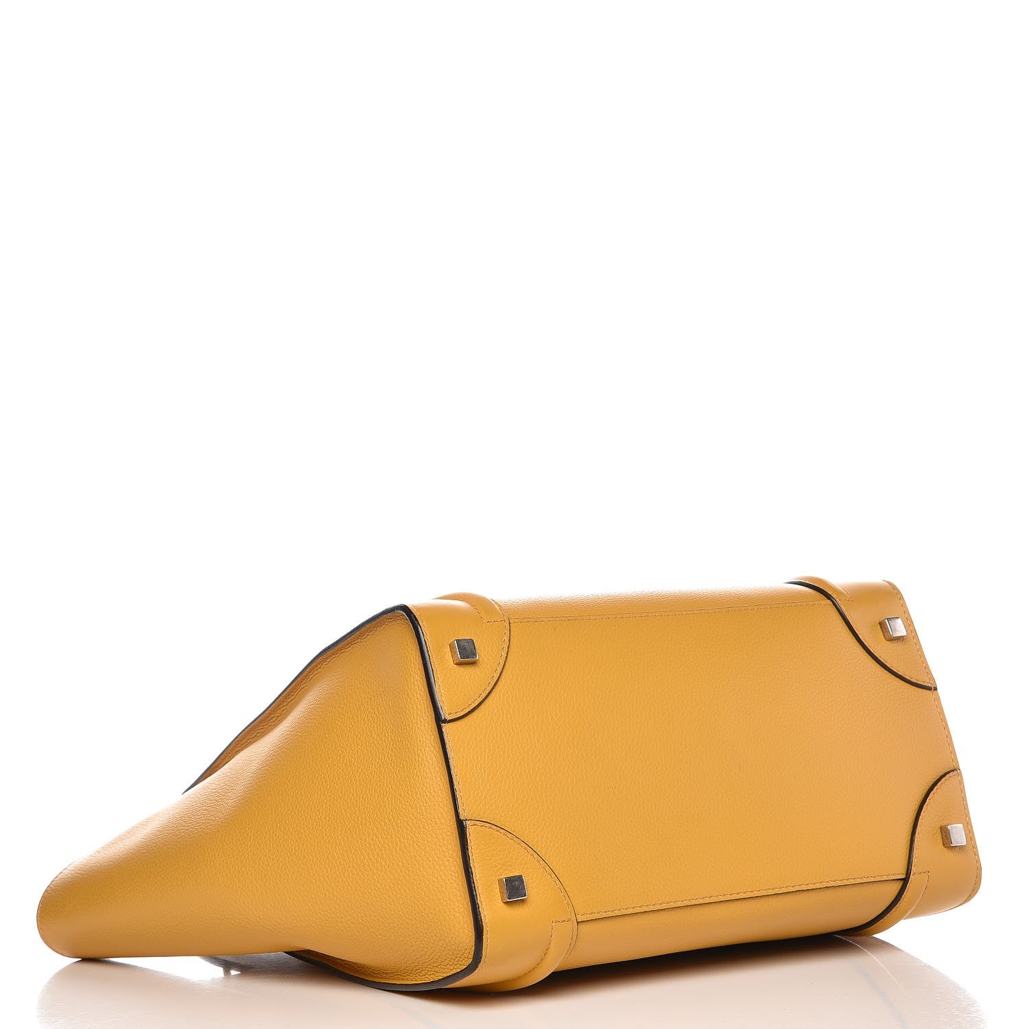 Celine Drummed Calfskin Mini Luggage Ocre 4 of 11