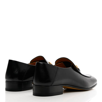 Gucci Goatskin Womens Horsebit Mid-Heel Loafers 38.5 Black 4 of 15