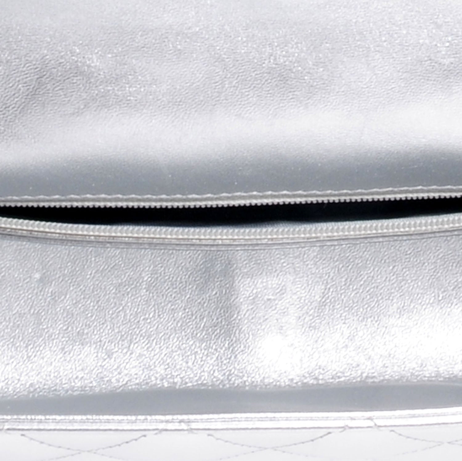 Chanel Metallic Lambskin Quilted Jumbo Single Flap Silver 5 of 8