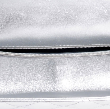Chanel Metallic Lambskin Quilted Jumbo Single Flap Silver 5 of 8
