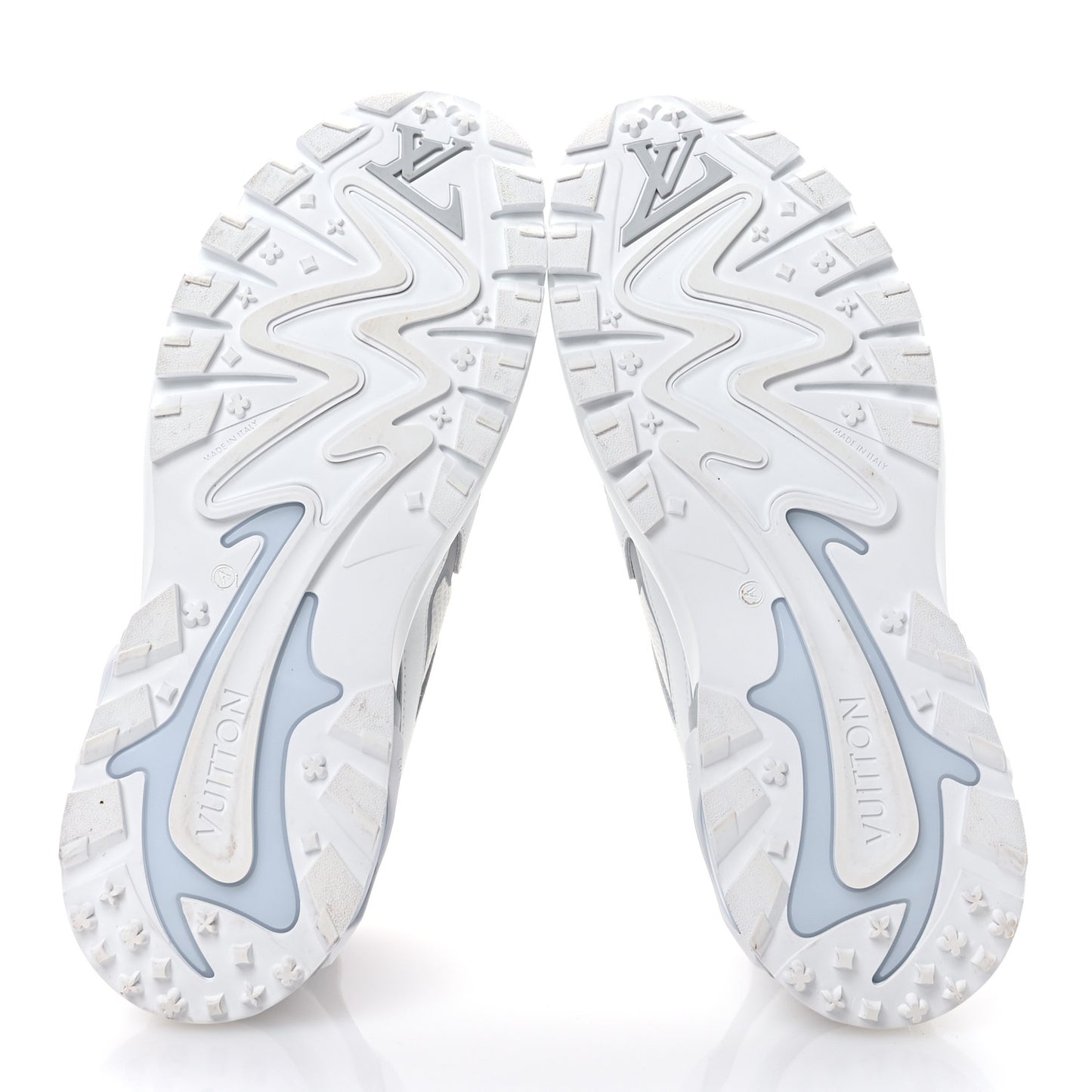 Calfskin Mesh Mens LV Runner Tatic Sneakers 9 White