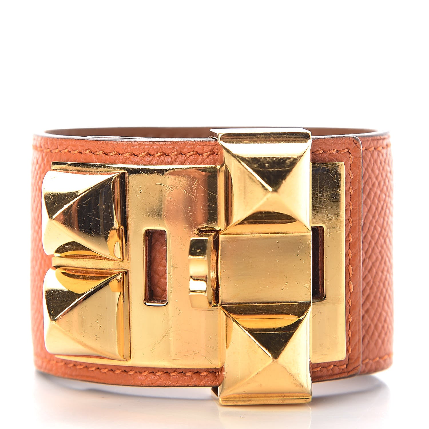 Hermes Epsom Collier de Chien CDC Bracelet S Orange 3 of 5