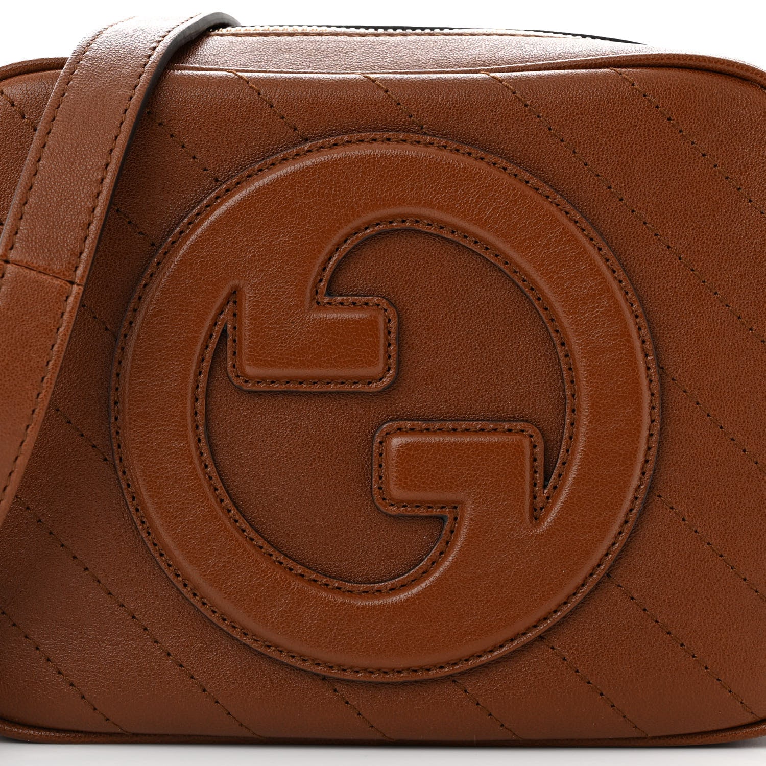 Gucci Sakai Be Green Calfskin Diagonal Stitched Small Blondie Shoulder Bag Cuir 8 of 10
