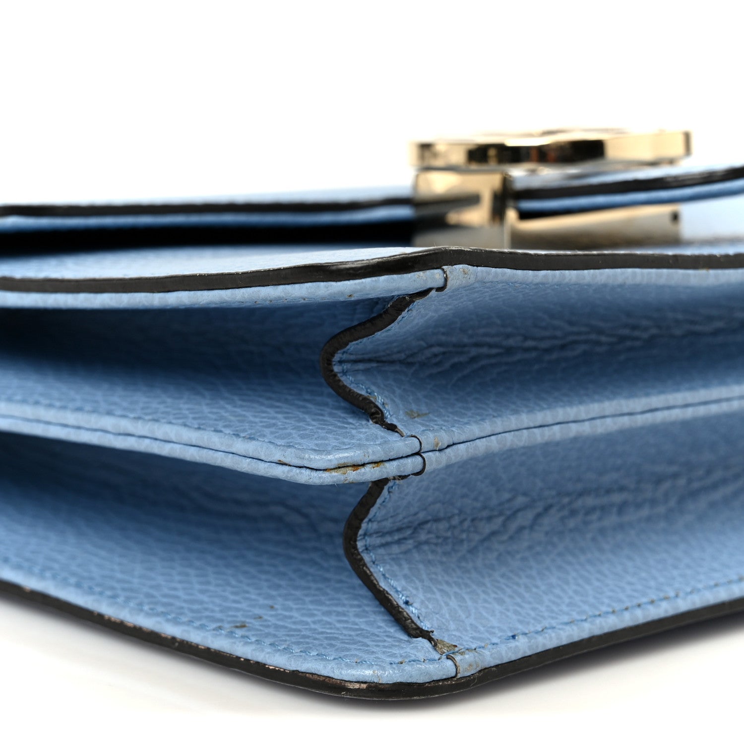 Gucci Dollar Calfskin Small Interlocking G Shoulder Bag Mineral Blue 9 of 10