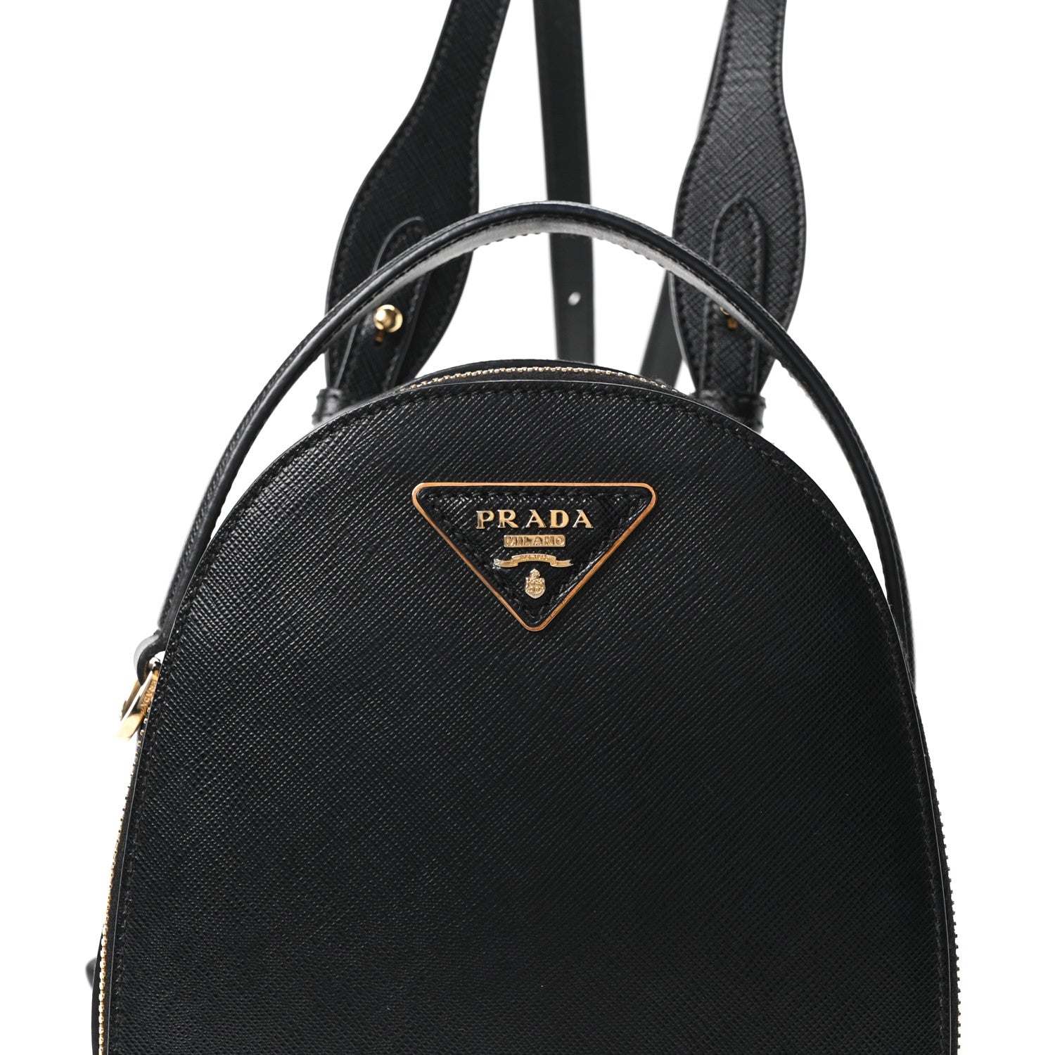 Prada Saffiano Lux Mini Odette Backpack Black 6 of 8