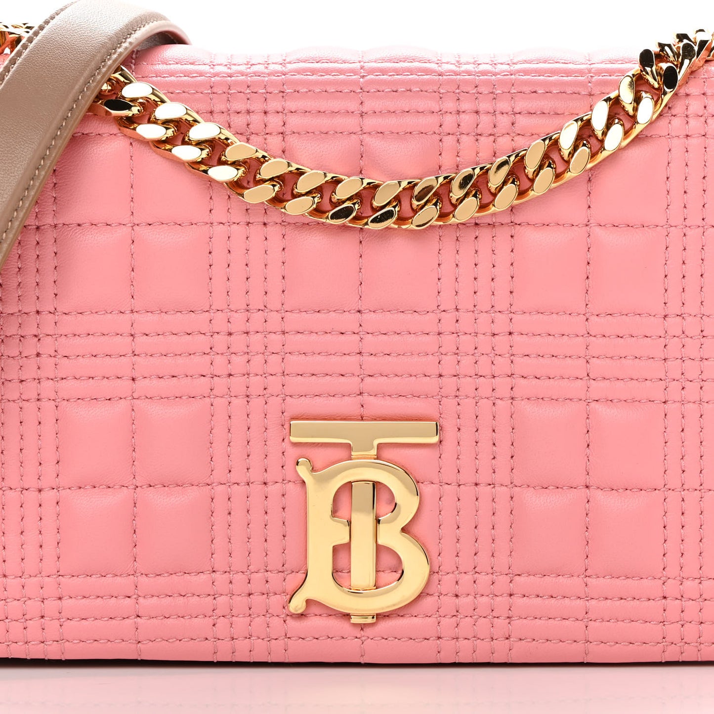 Lambskin Quilted Small Lola Bag Peony Camel