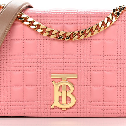 Burberry Lambskin Quilted Small Lola Bag Peony Camel 8 of 11