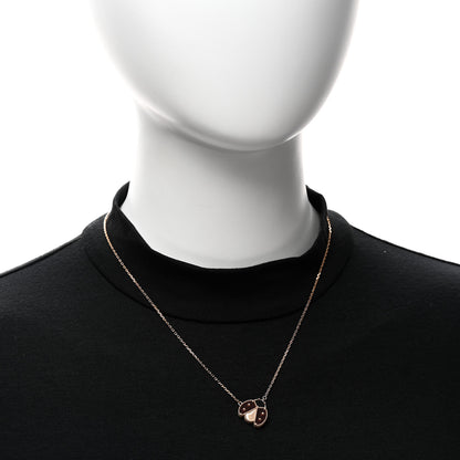 Van Cleef & Arpels 18K Rose Gold Carnelian Black Onyx Lucky Spring Open Wings Lady Bug Pendant Necklace 2 of 6