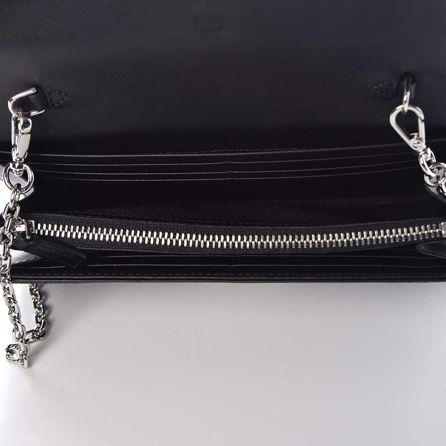 Visetos Large Patricia Wallet On Chain Black