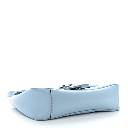 Gucci Calfskin Matelasse Small GG Marmont Shoulder Bag Porcelain Light Blue 4 of 10