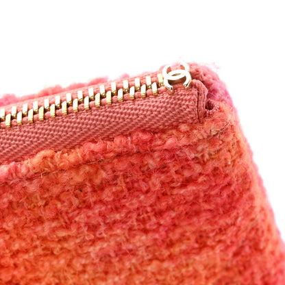 Chanel Tweed Large Chanel 19 Cosmetic Case Coral Pink 10 of 13