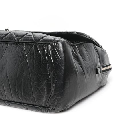 Chanel Aged Calfskin Quilted Large Express Bowling Bag Black 9 of 9