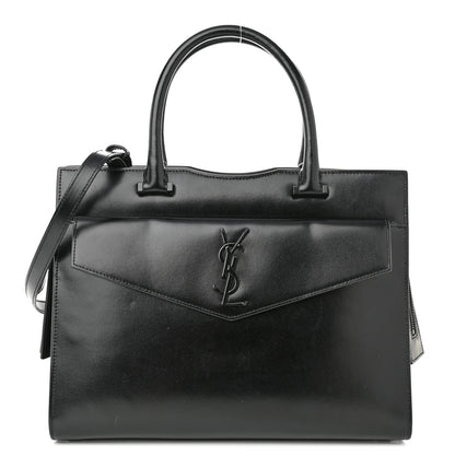 Saint Laurent Shiny Calfskin Medium Uptown Tote Black 1 of 12