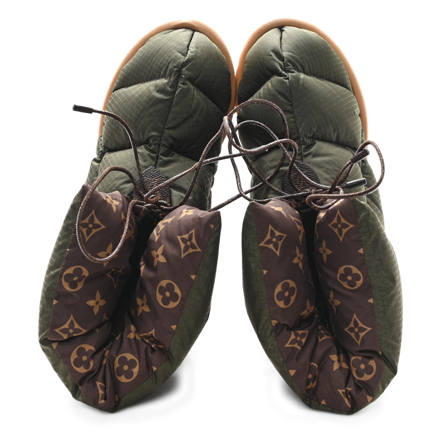 Louis Vuitton Nylon Monogram Pillow Comfort Ankle Boot 37 Khaki 2 of 8