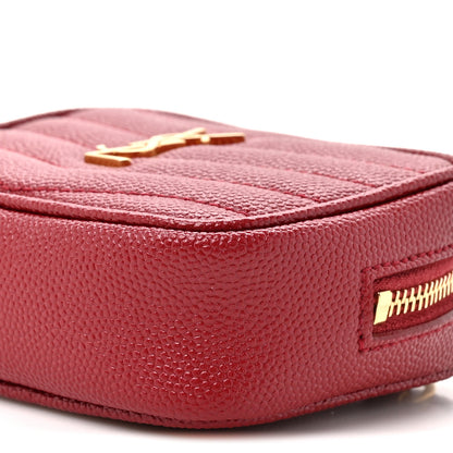 Saint Laurent Grain De Poudre Matelasse Monogram Baby Lou Camera Bag Opyum Red 8 of 9