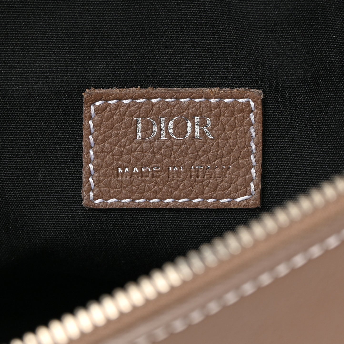 Grained Calfskin Kim Jones Saddle Bag Brown