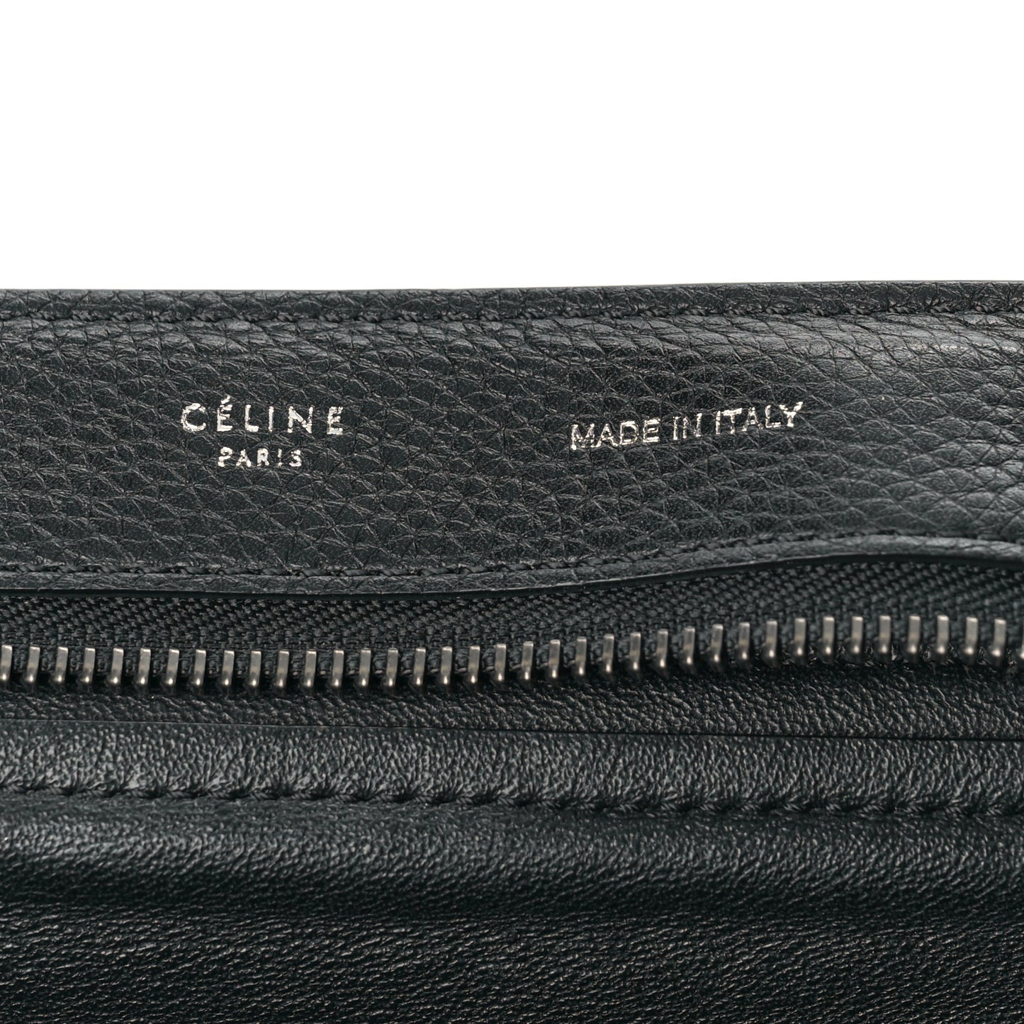Drummed Calfskin Suede Large Trapeze Black
