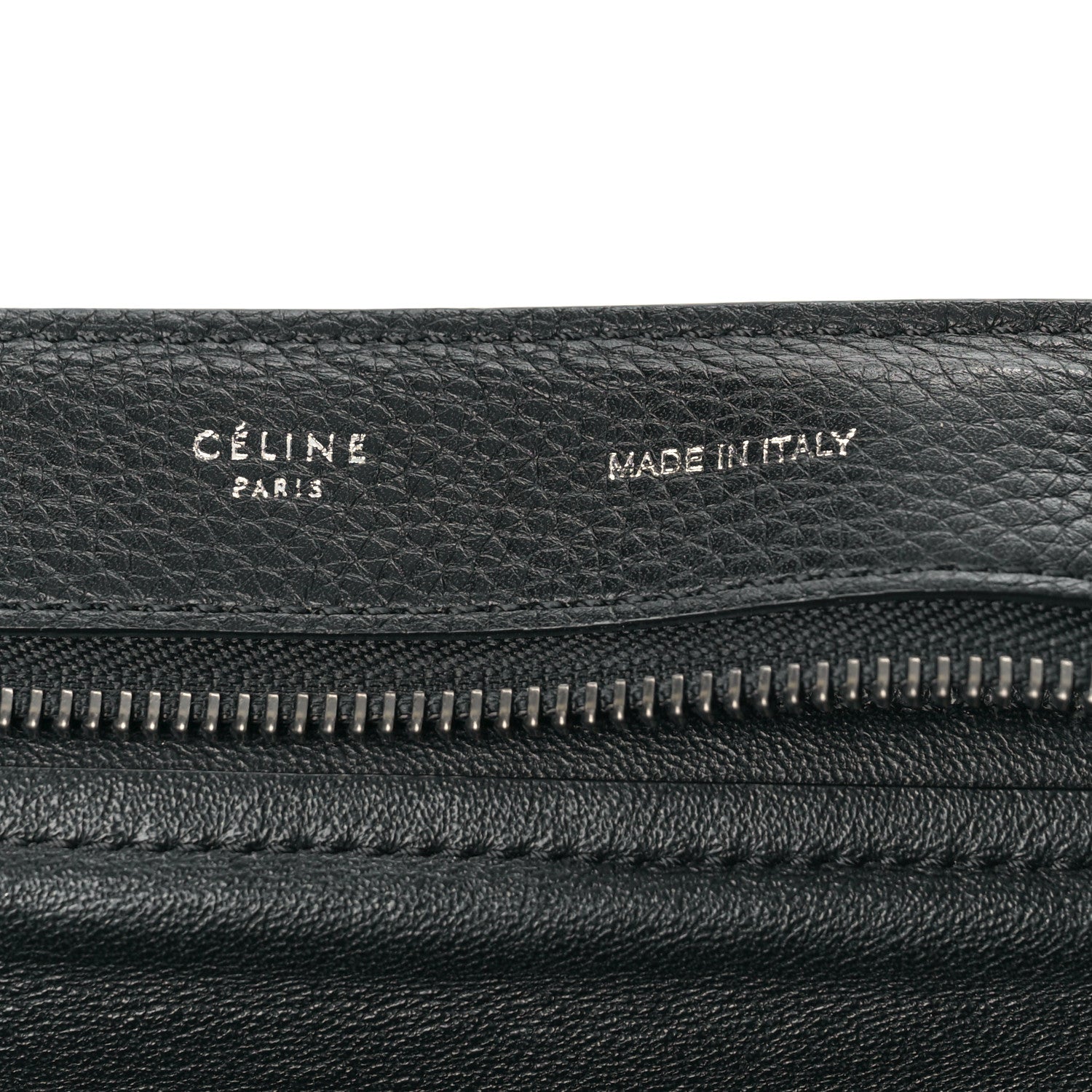Celine Drummed Calfskin Suede Large Trapeze Black 6 of 10