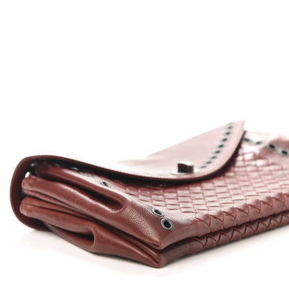 Bottega Veneta Nappa Intrecciato Grommet Flap Clutch Brique 6 of 11