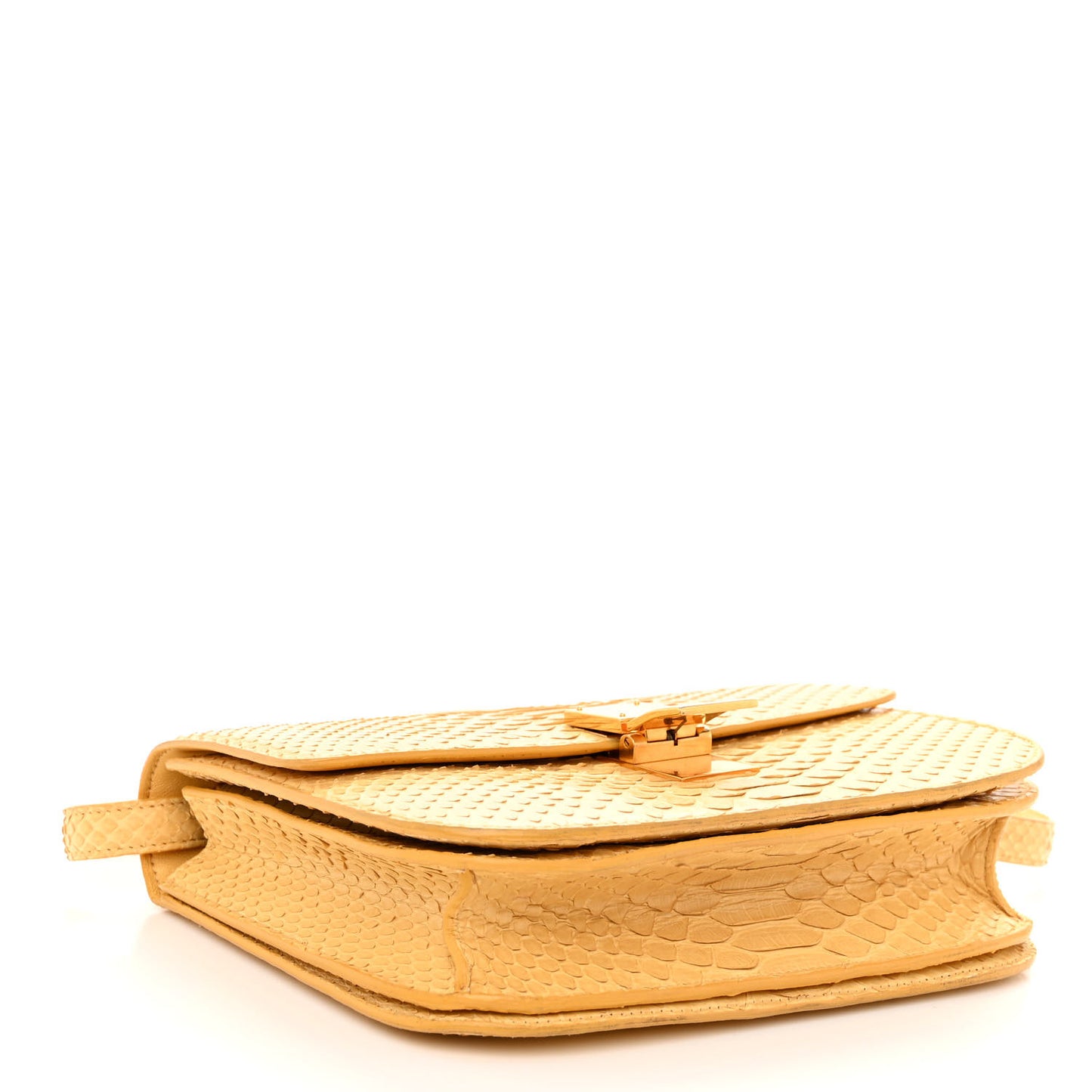 Snakeskin Medium Classic Box Yellow