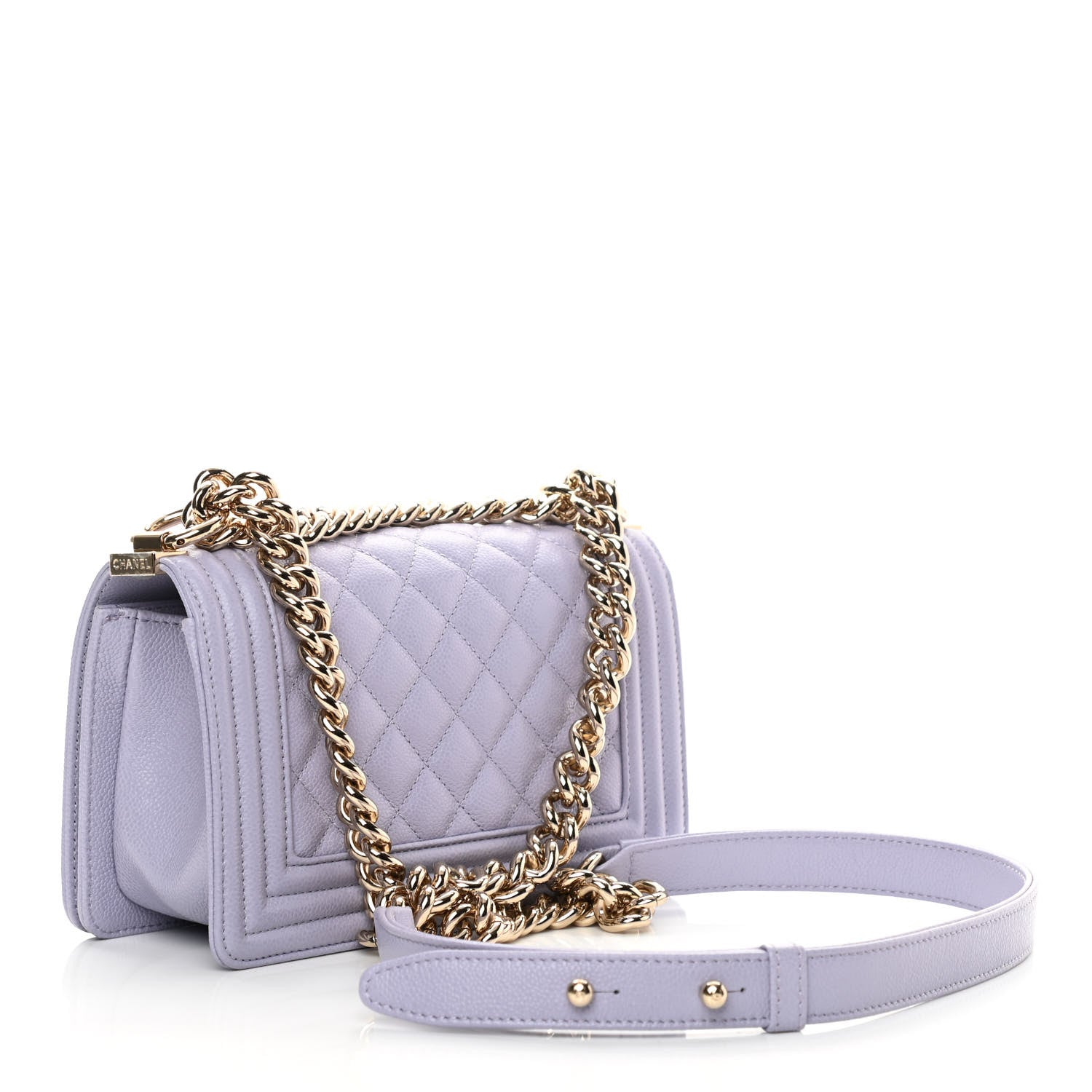 Chanel Caviar Quilted Small Boy Flap Light Purple 3 of 12