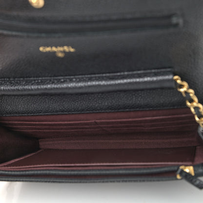 Chanel Caviar Quilted Wallet On Chain WOC Black 4 of 4