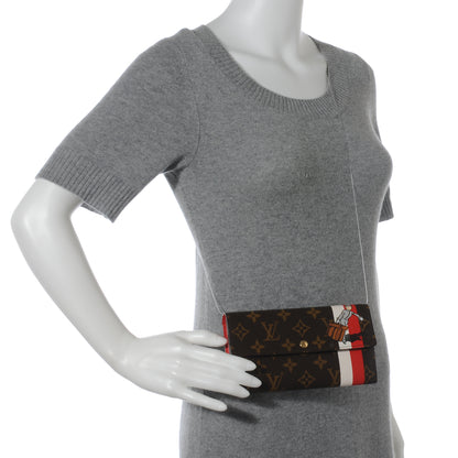 Louis Vuitton Monogram Groom Sarah Wallet Red 2 of 7