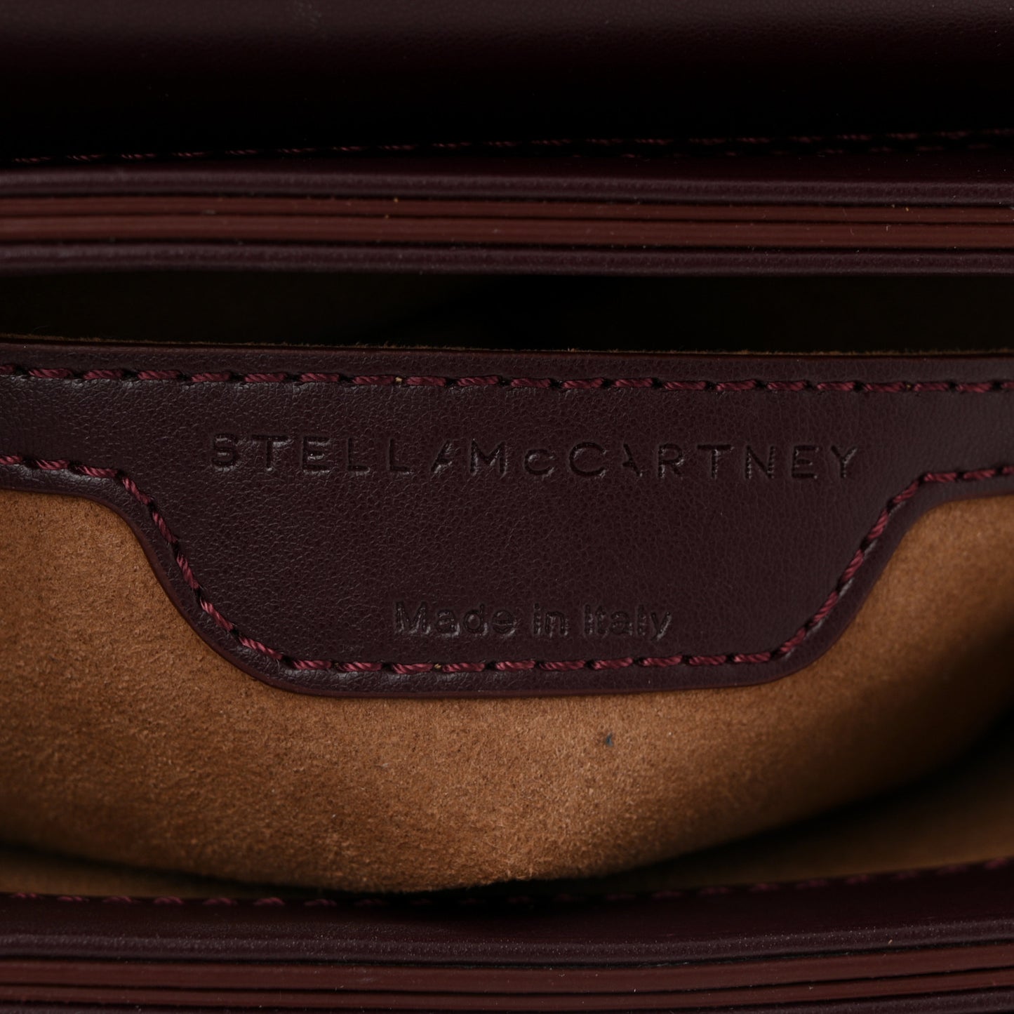 Velvet Mini Falabella Box Shoulder Bag Burgundy