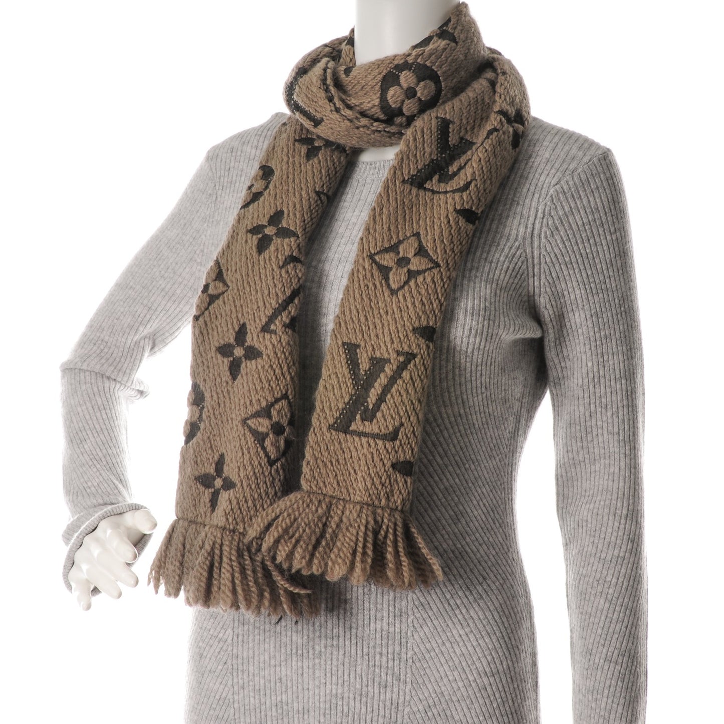 Wool Silk Logomania Scarf Verone