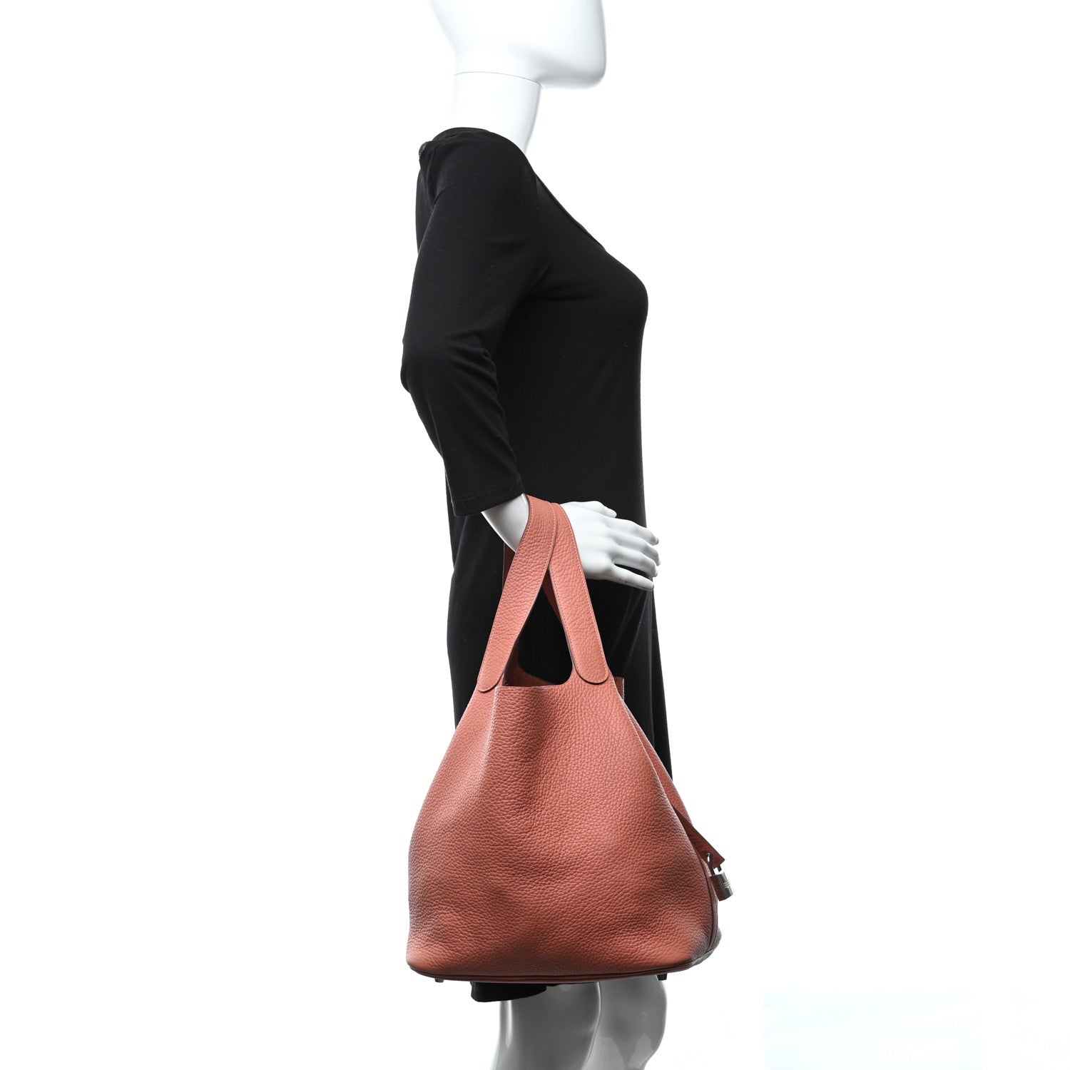 Hermes Taurillon Clemence Picotin 26 GM Rose The 2 of 11